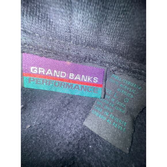 Vintage 80s Sportswear Black Purple Performance Hoodie Sweatshirt Mens Large - Picture 3 of 4